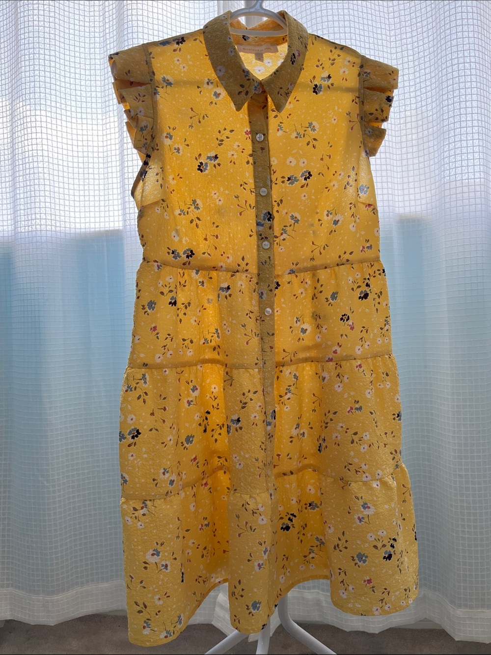 Women’s Floral Tiered Button-Down Sundress